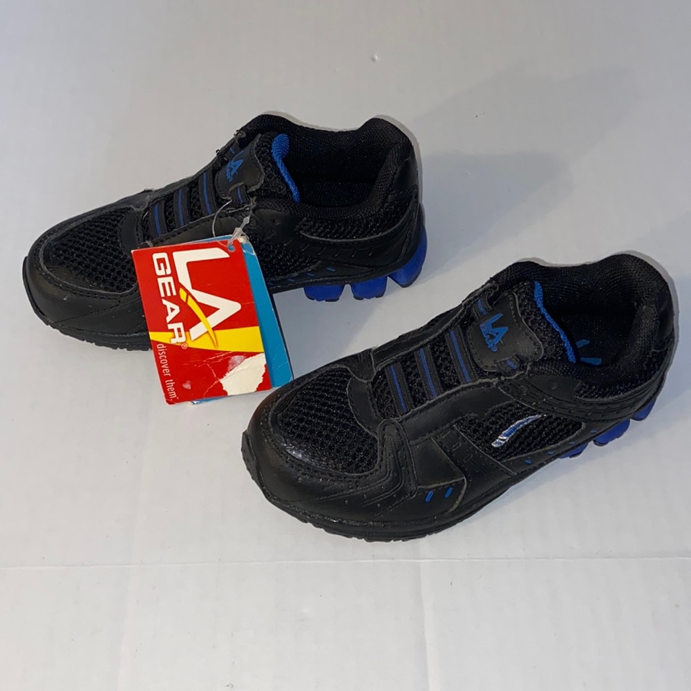 LA Gear LA Runner Size 10 Boys Blue and Black Sneakers